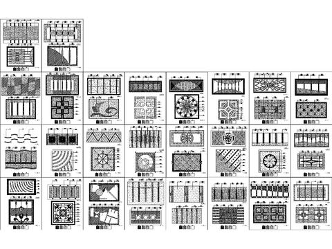  地面拼花cad图库 