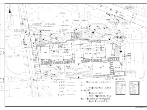  幼儿园室外道路cad施工图 
