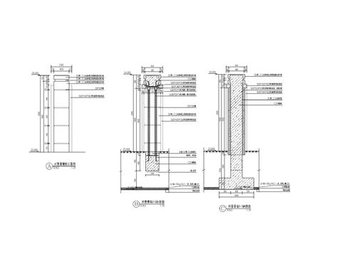  现在对景景墙cad大样图 