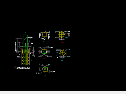  箱形截面柱与十字形截面柱节点大样 