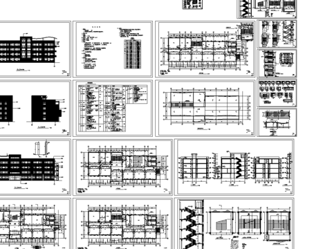  某小学全套建施cad施工图 