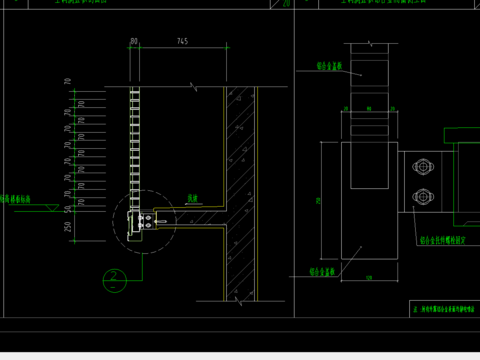  空调百页cad大样图图 