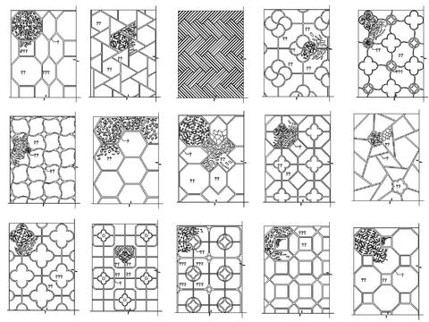  地面铺装常用CAD图库 