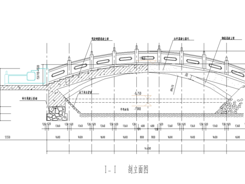  園橋石橋cad施工圖 