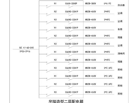  cad配电系统图 