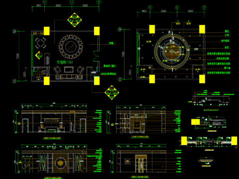  餐厅包间CAD节点大样 