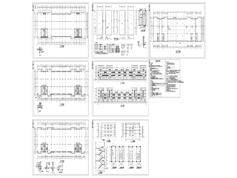  四層廠房建筑CAD施工圖 