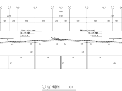  南宁某公司钢结构二层厂房CAD施工图 