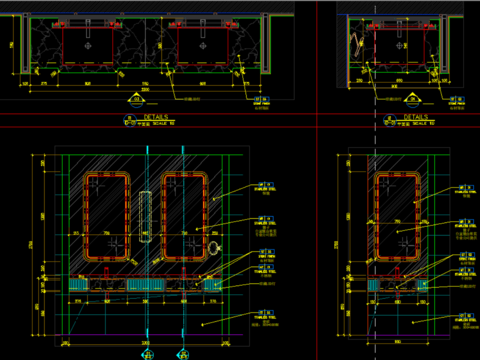  酒店洗手台节点大样图 