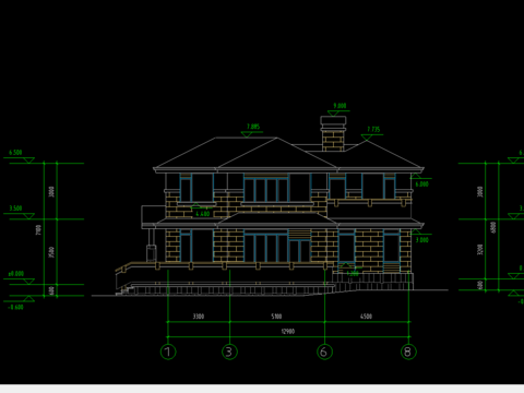  别墅设计方案图带效果图 