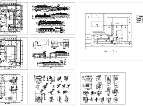  幼儿园全套cad施工图 