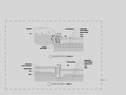  道牙 马路边cad大样图 