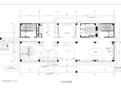  1670㎡售楼处cad平面图 