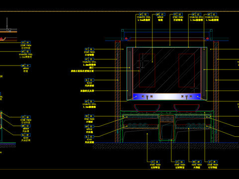  洗手台盆cad节点大样 