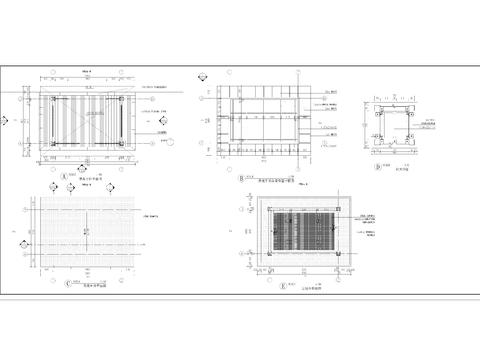  凉亭廊架cad大样图 