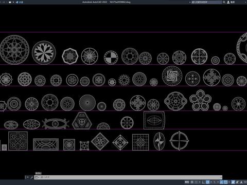  欧式拼花CAD图库 