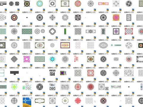  地面拼花CAD图库 