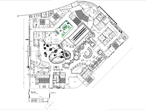  美食城cad平面图 