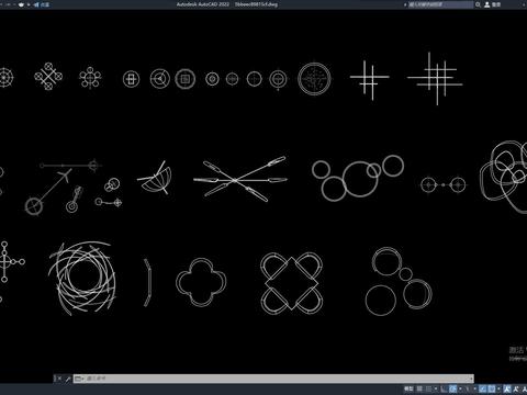  造型吊灯 灯具cad图库 
