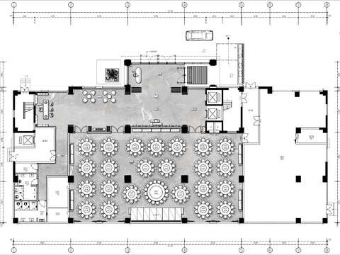  酒店宴会大厅cad平面图 