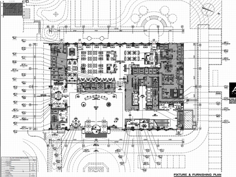  某酒店一层大堂吧及全日制餐厅CAD施工图 