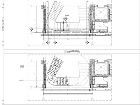  旋转楼梯 楼梯cad大样图 