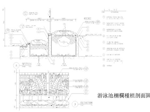  76款圍墻欄桿cad施工圖 