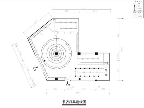  780㎡書店 書吧cad施工圖 
