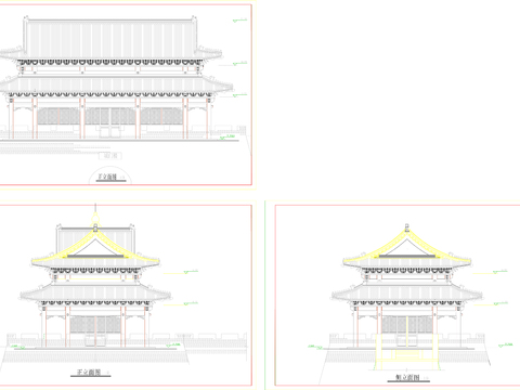  仿古建筑CAD施工图 