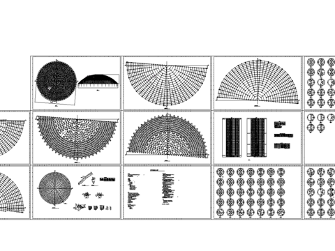  大跨度球壳网架节点大样 