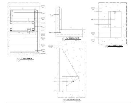  洗手台 洗手间墙身cad大样图 