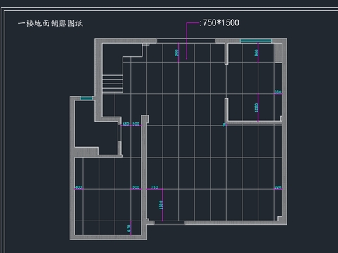 厨房铺砖cad立面图 