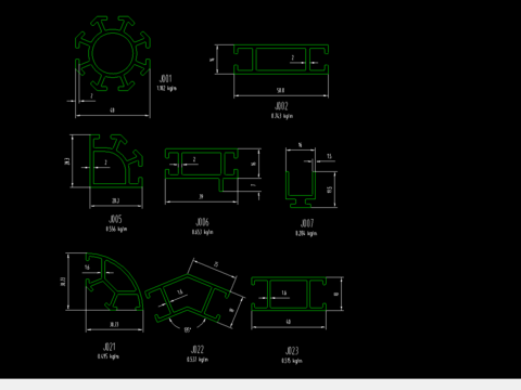  型材节点大样图 