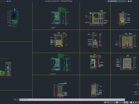  CAD鞋柜设计cad图库 