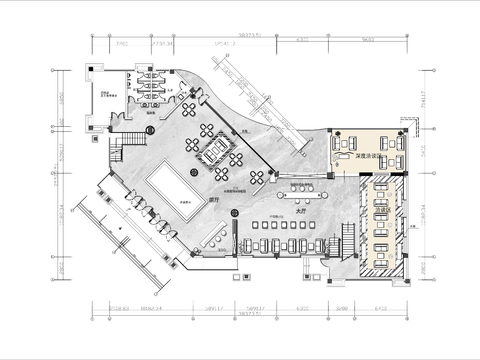  售楼部接待大厅cad平面图 
