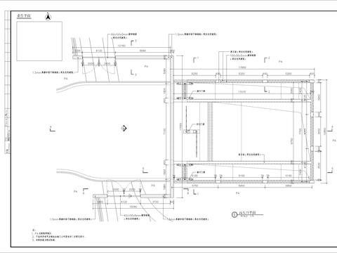  人行及车行入口细部节点大样 