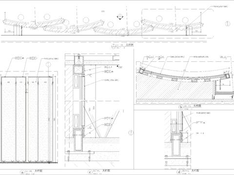  屏风大样电梯厅cad大样图 