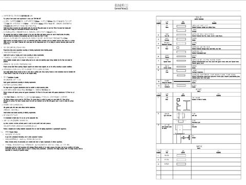  材料构造表设计说明cad图库 