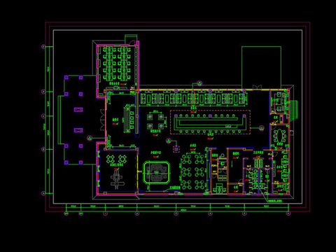  售楼处cad平面图 