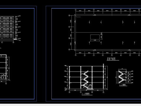  大型超市cad平面图 