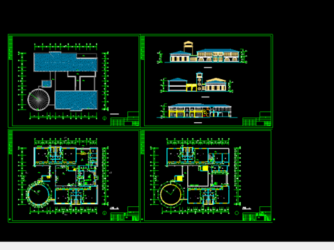  幼儿园cad施工图 
