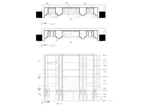  装饰柜子详细节点大样图 