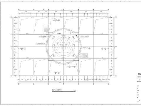 轨道交通城服务中心建筑cad平面图 