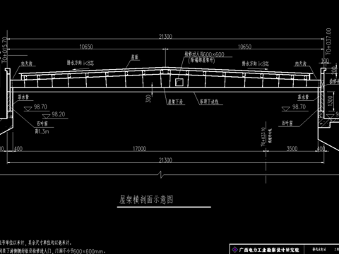  某水利发电厂钢结构工程CAD施工图 