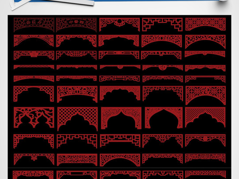  中式雕花CAD图库 