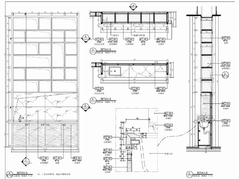 装饰柜酒柜吧台柜节点大样图 