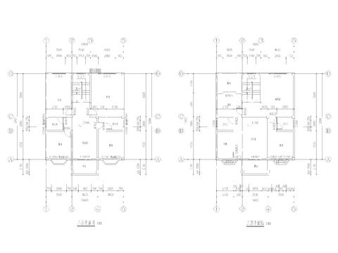  现代自建别墅 多层住宅 独栋别墅CAD平面图 
