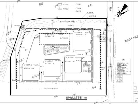  幼兒園給排水cad施工圖 
