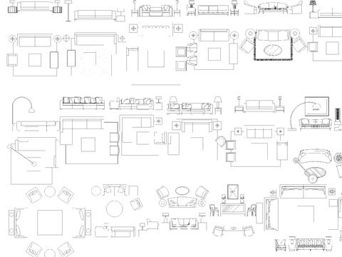  2024最新沙发模型cad图库 
