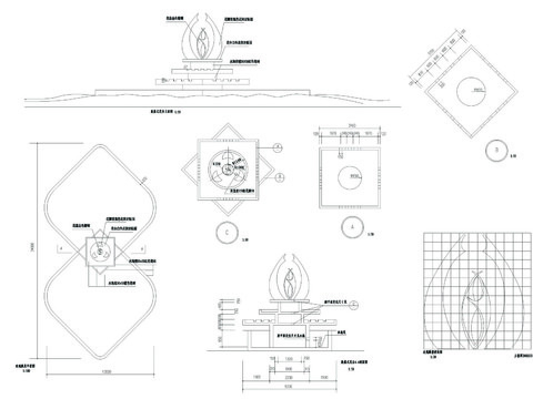  跌水CAD节点大样 